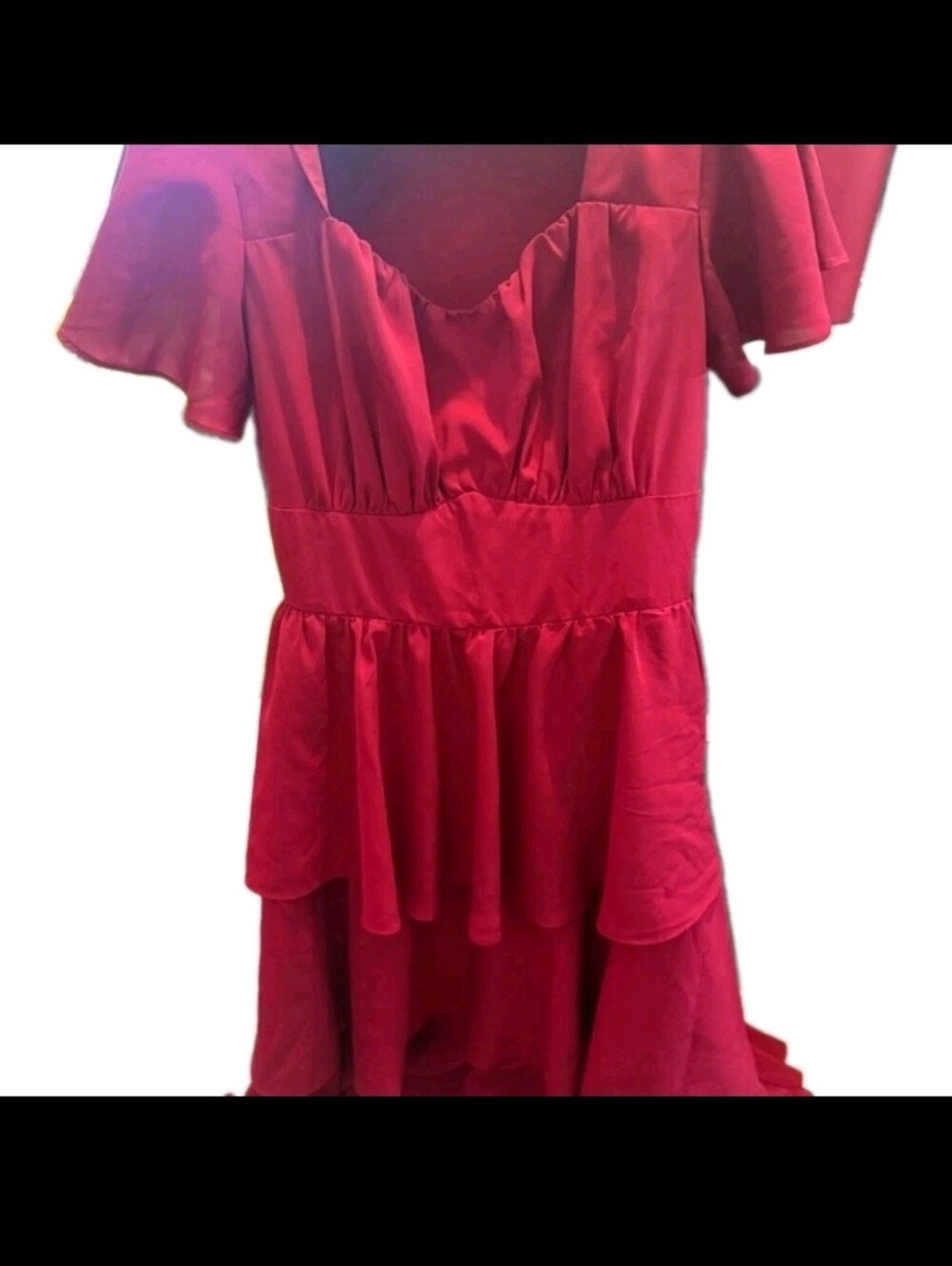 Red Ruffle Elegant Dress